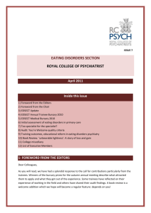 9- training outcomes, educational reform in eating disorders