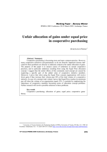 2005, Schotanus, F. Unfair Allocation of Gains under Equal Price