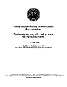 Family responsibilities and workplace discrimination