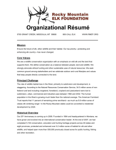 Organizational Résumé