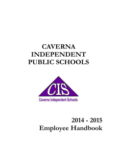 Staff Handbook - Caverna Independent Schools