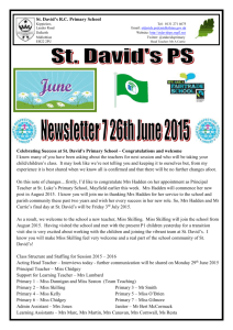 26th June 2015 - St David`s Primary School