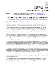 Press Release - Massachusetts Land Trust Coalition