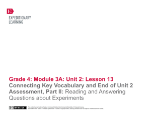Grade 4 ELA Module 3A, Unit 2, Lesson 13