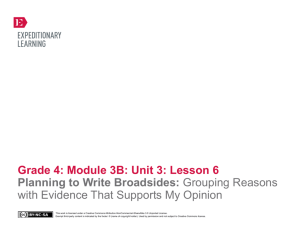 Grade 4 Module 3B, Unit 3, Lesson 6