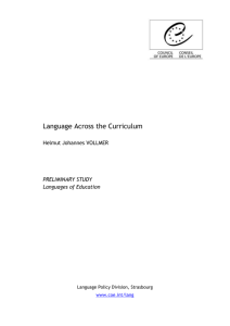 Languages across the curriculum