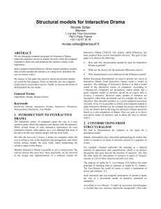 Structural models for Interactive Drama