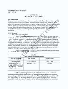 slurry seal surfacing. - Florida Department of Transportation