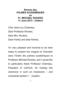 Dear President Chameau, dear Pr - Consulat Général de France à