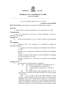 HealthcareLevy(Amendment)Act2006