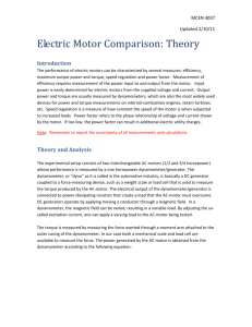 Electric Motor Comparison Theory MCEN 4037