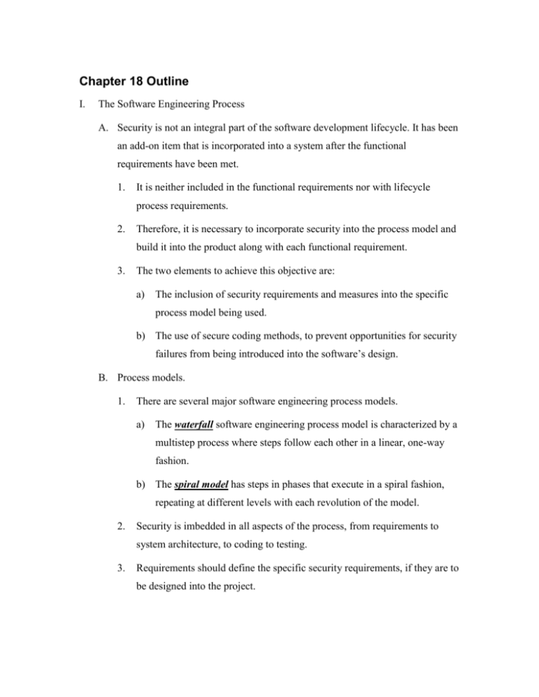 Chapter 18 Outline