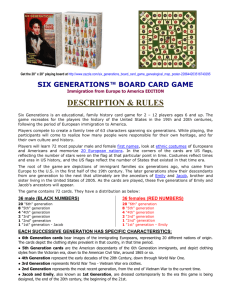 WORD - Six Generations Card Game