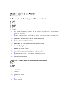 Chapter 1 Exercises and Answers
