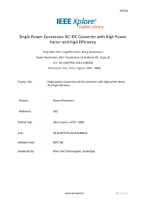 14PE15 Single Power-Conversion AC–DC Converter with High