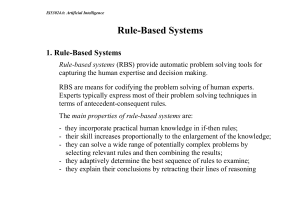Rule-Based Systems