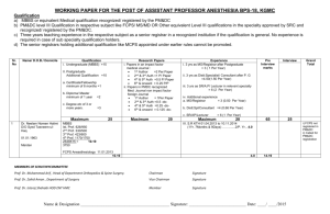 Assistant Professor Anesthesia