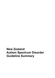New Zealand Autism Spectrum Disorder Guideline Summary (doc