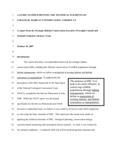 The Strategic Conservation of Populations and Habitats: An