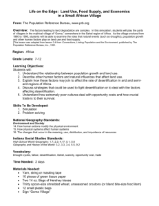 Life on the Edge: Land Use, Food Supply, and Economics in a Small