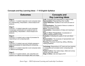 Concepts and Key Learning Ideas