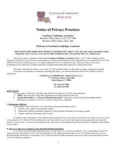 Privacy Form - Louisiana Cardiology Associates