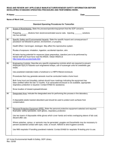 ISEM SOP TEMPLATE - UCI Environmental Health & Safety
