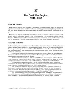 Chapter 37: The Cold War Begins, 1945-1952