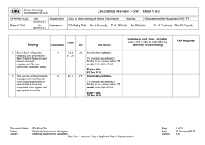 MR 1365 Clearance Review Form, Main Visit