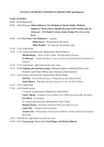 TRAUMA AND HOME CONFERENCE PROGRAMME (preliminary