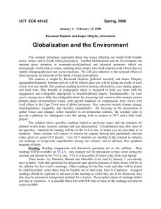 Globalization and the Environment