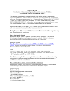 Lab #9 Calcium Lab
