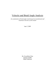 Velocity and Braid Angle Analysis