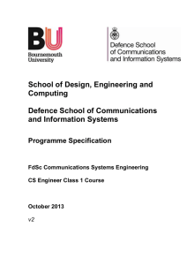 Communications Systems Engineering - FdSc