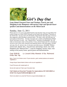 Girl`s Day Out Long Island Vineyard Tours and Tastings, Lunch, tour