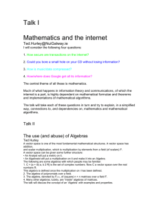Mathematics and the internet