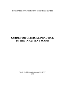 INTEGRATED MANAGEMENT OF CHILDHOOD ILLNESS GUIDE
