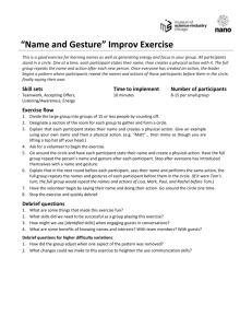 Name and Gesture Improv Guide