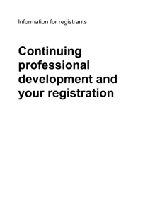 Continuing professional development and your registration
