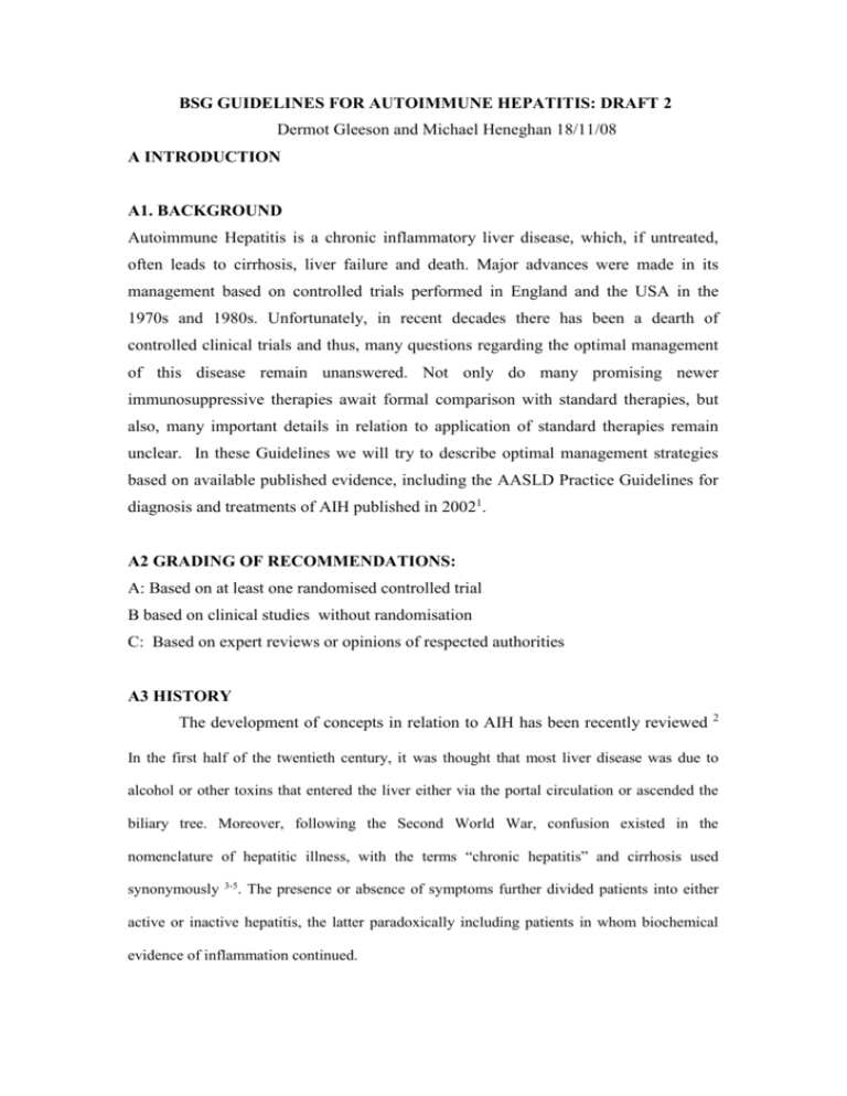 bsg guidelines for autoimmune hepatitis