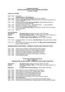 Programme Schedule - Ministry of Environment and Forests