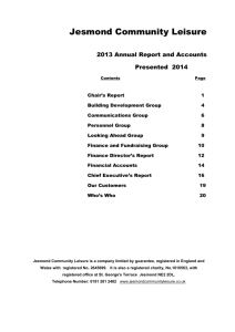 2013 Annual Report - Jesmond Community Leisure