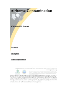 Module 6: Airborne Contamination - Regional Center for Nuclear