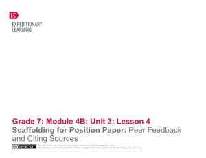 Grade 7: Module 4B: Unit 3: Lesson 4 Scaffolding for Position Paper