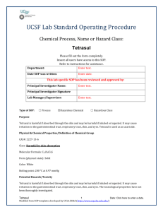 Tetrasul CAS No.2227-13-6 - UCSF Environment Health & Safety