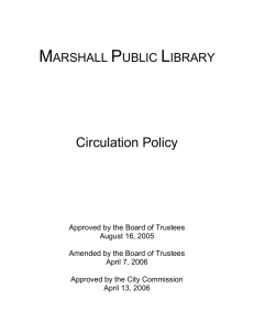 library cards - City of Marshall Texas