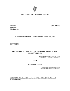 THE COURT OF CRIMINAL APPEAL