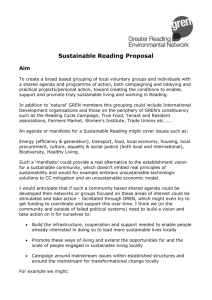 Sustainable Reading Proposal Aim To create a broad based