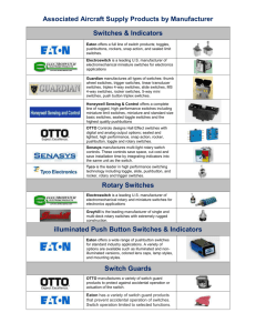 Associated Aircraft Supply Products by Manufacturer Switches