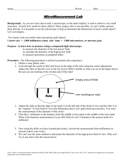 Microscope Calculations Worksheet